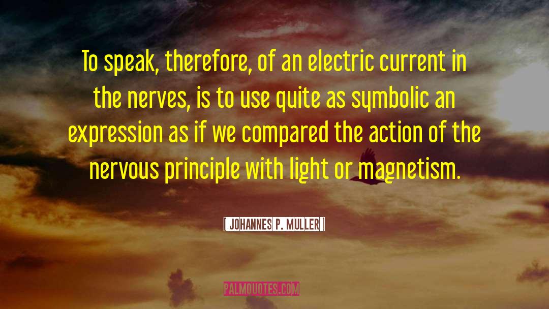 Johannes P. Muller Quotes: To speak, therefore, of an