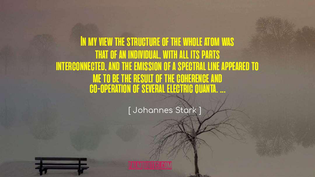Johannes Stark Quotes: In my view the structure