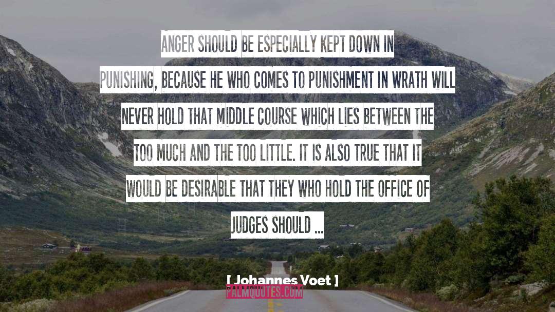 Johannes Voet Quotes: Anger should be especially kept