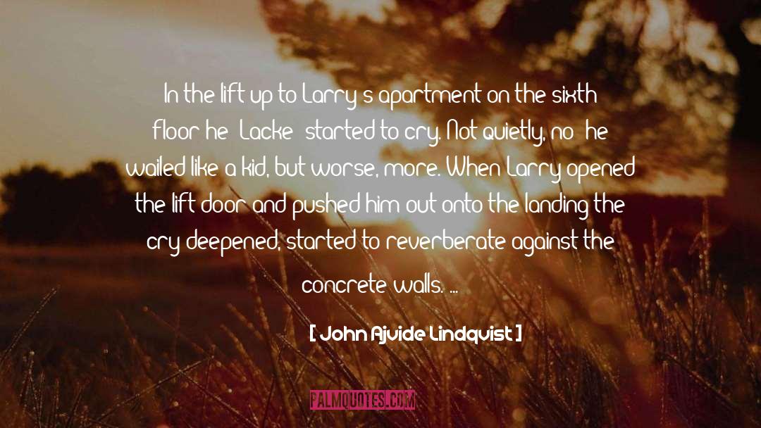 John Ajvide Lindqvist Quotes: In the lift up to