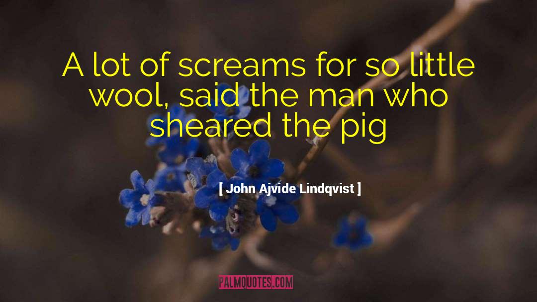 John Ajvide Lindqvist Quotes: A lot of screams for