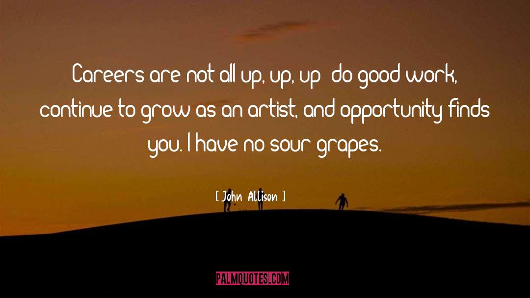John Allison Quotes: Careers are not all up,