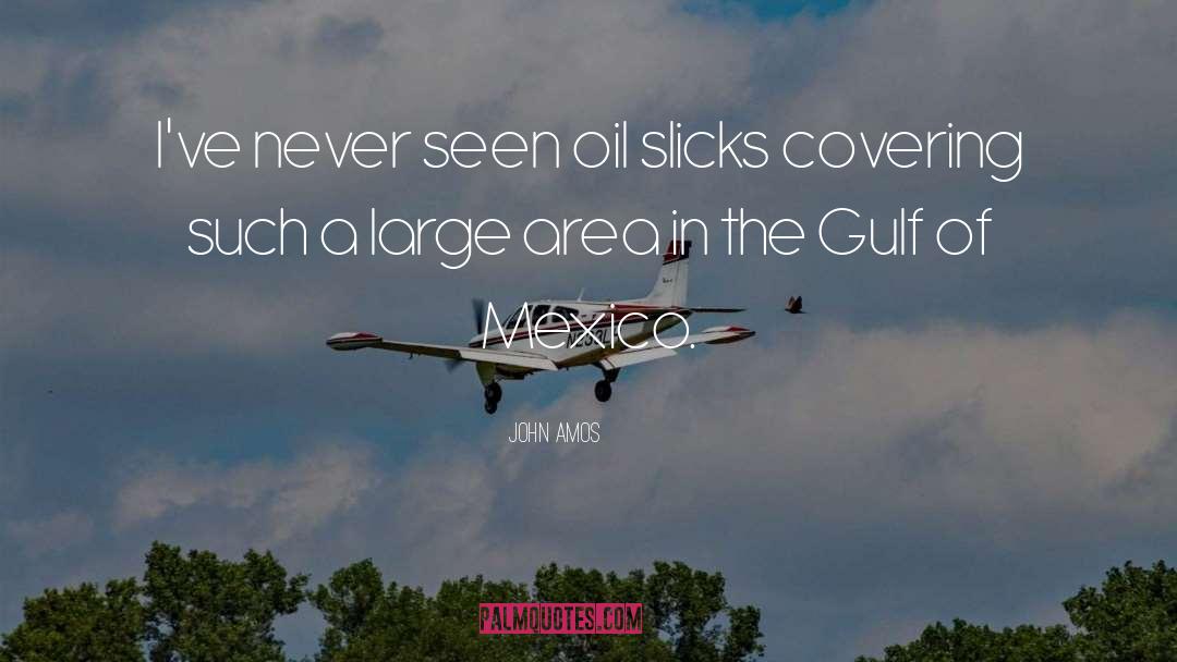 John Amos Quotes: I've never seen oil slicks