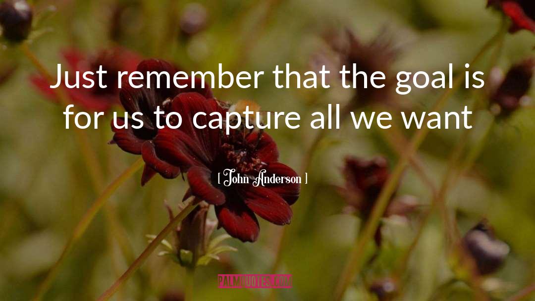 John Anderson Quotes: Just remember that the goal