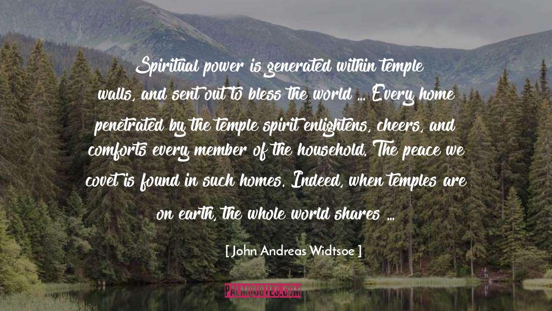 John Andreas Widtsoe Quotes: Spiritual power is generated within