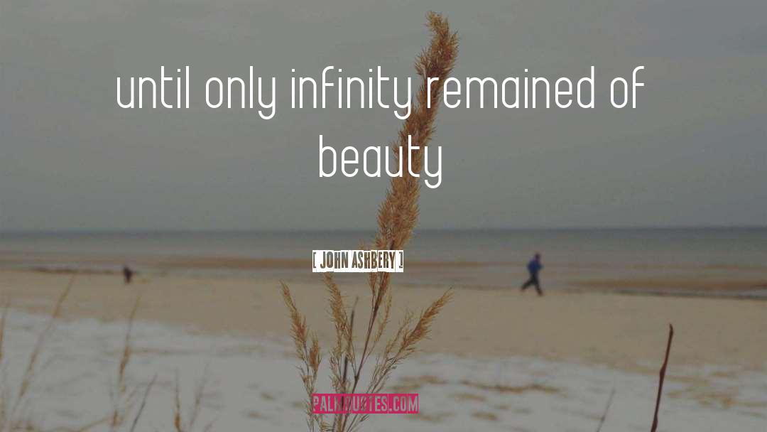 John Ashbery Quotes: until only infinity remained of