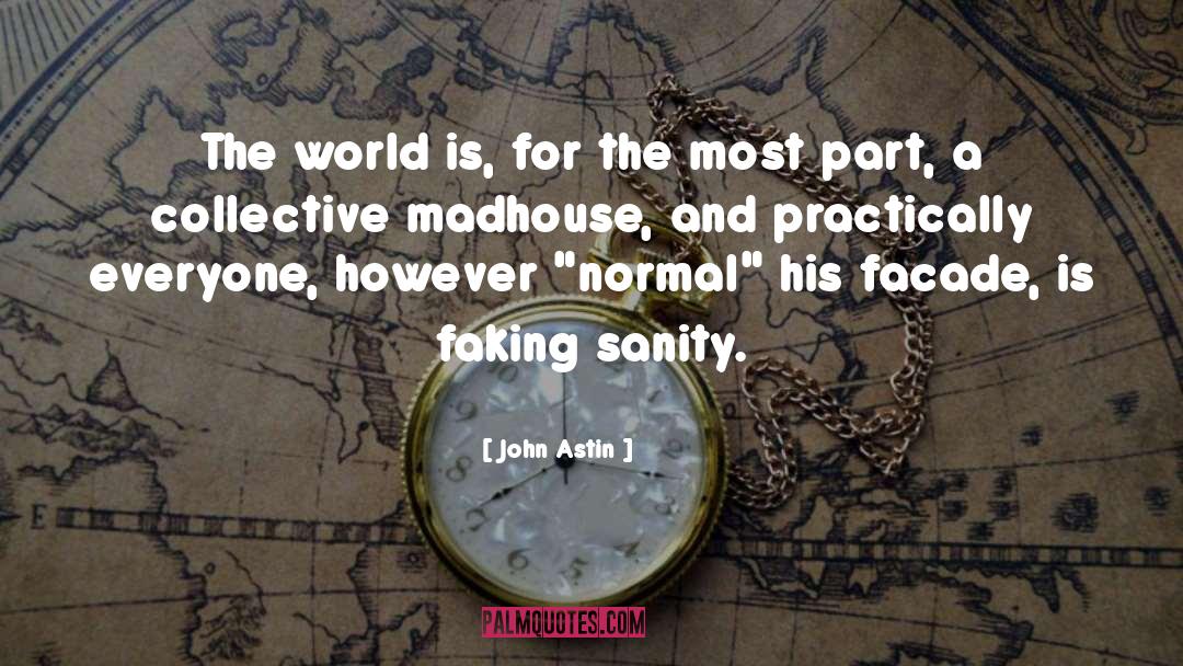 John Astin Quotes: The world is, for the