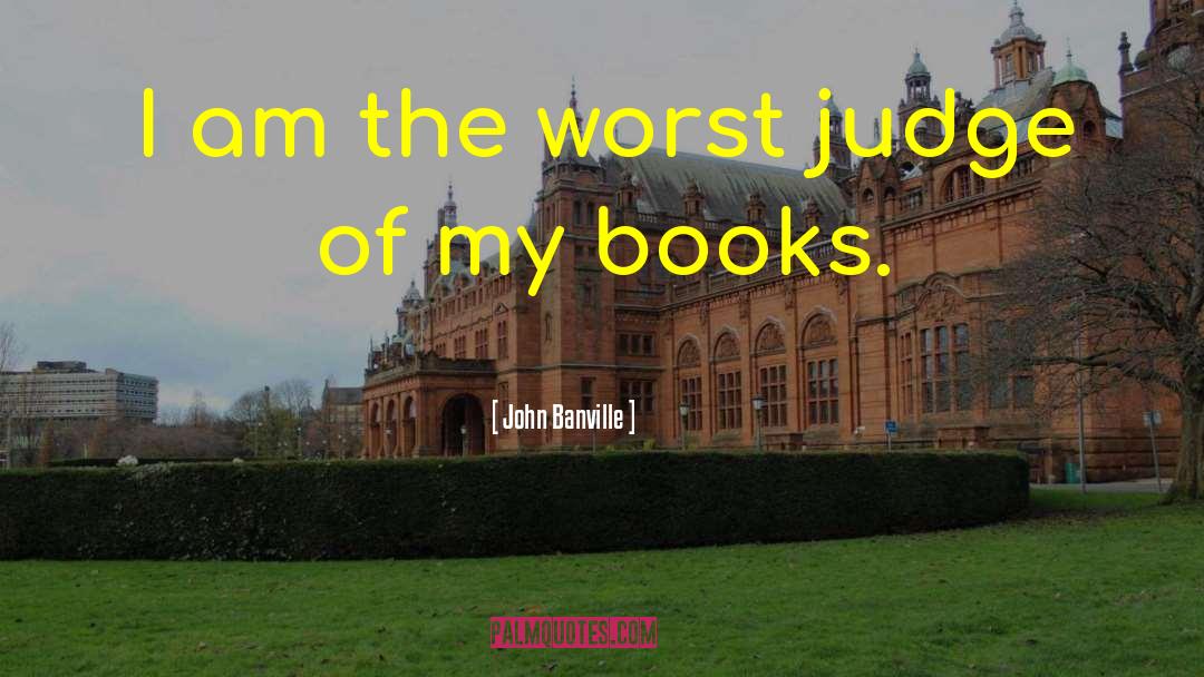John Banville Quotes: I am the worst judge