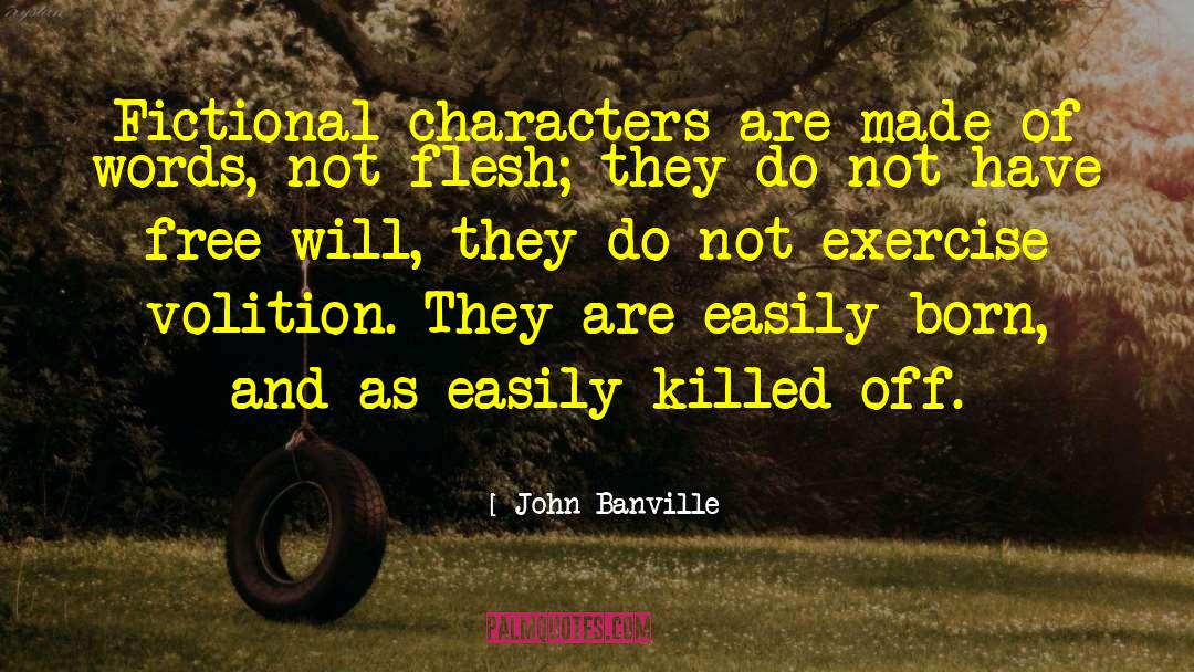 John Banville Quotes: Fictional characters are made of