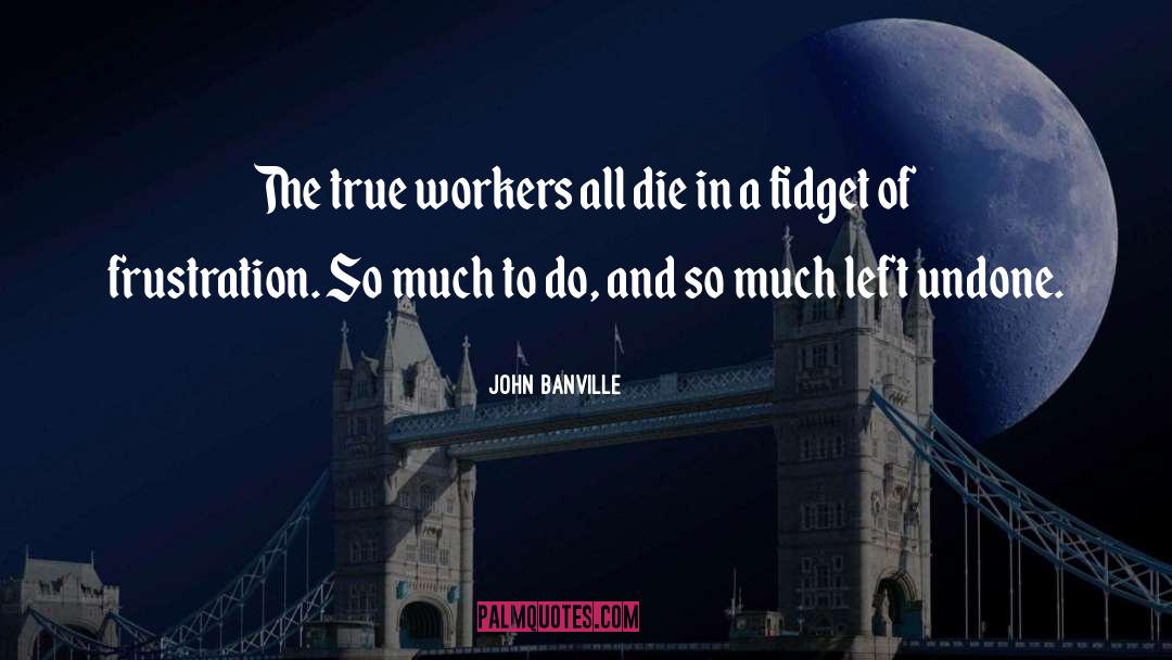 John Banville Quotes: The true workers all die