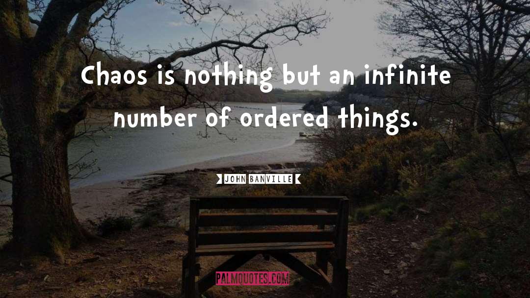 John Banville Quotes: Chaos is nothing but an