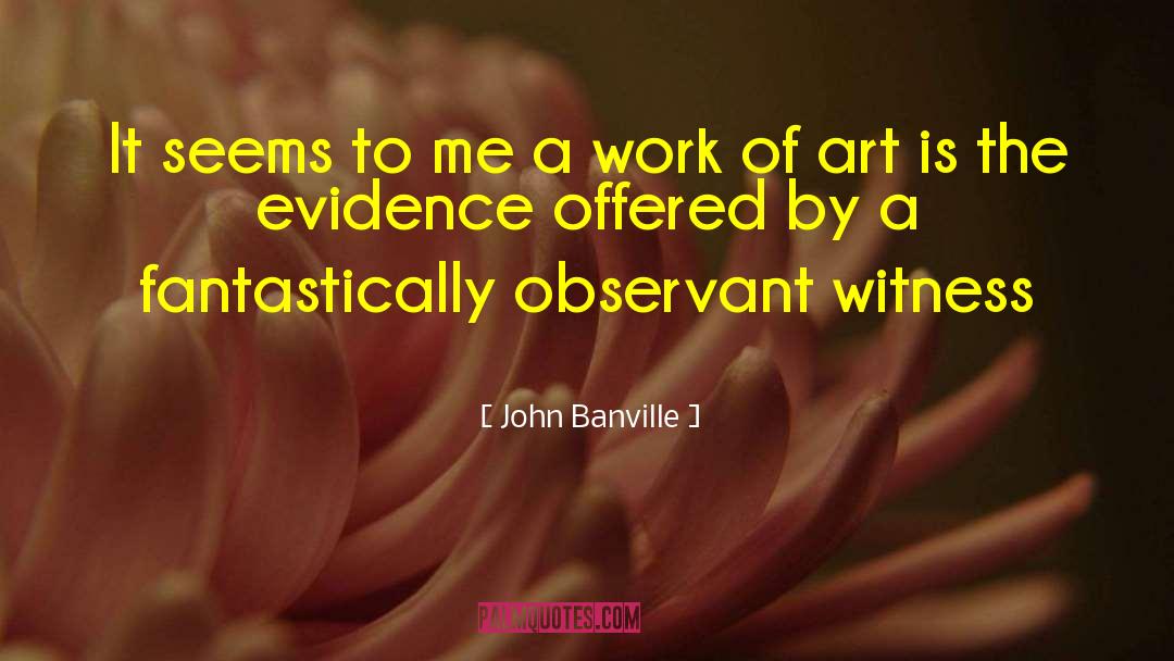 John Banville Quotes: It seems to me a