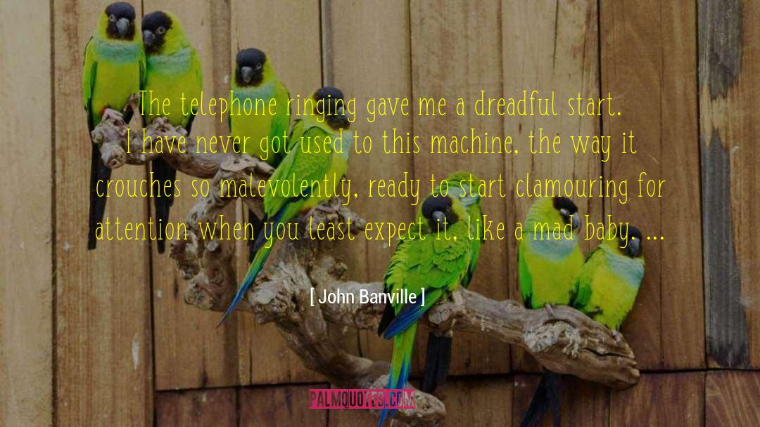 John Banville Quotes: The telephone ringing gave me