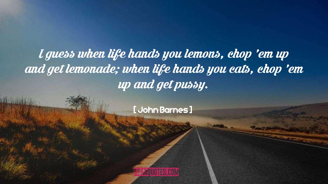 John Barnes Quotes: I guess when life hands
