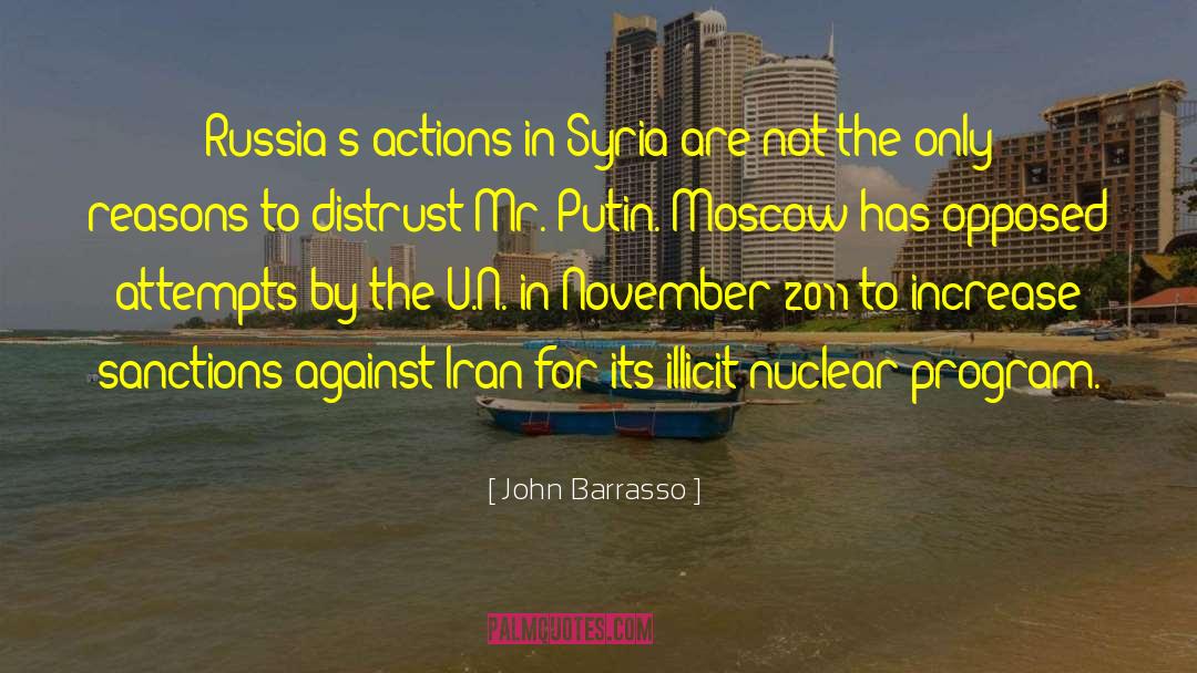 John Barrasso Quotes: Russia's actions in Syria are