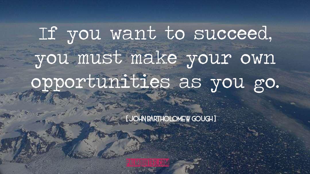 John Bartholomew Gough Quotes: If you want to succeed,