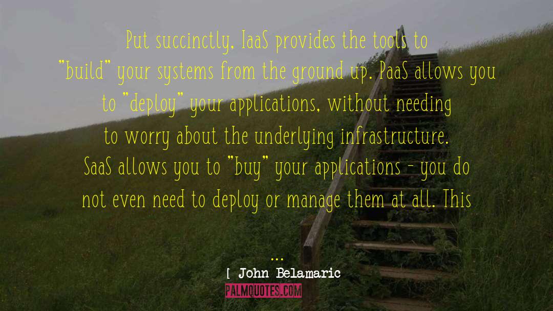 John Belamaric Quotes: Put succinctly, IaaS provides the