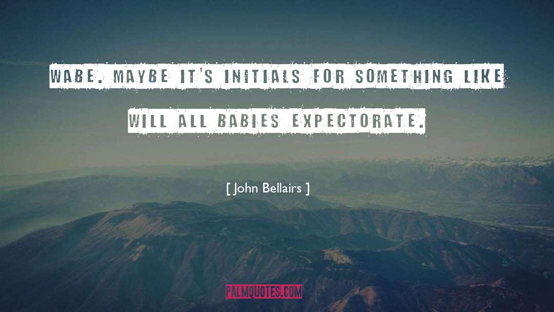 John Bellairs Quotes: Wabe. Maybe it's initials for