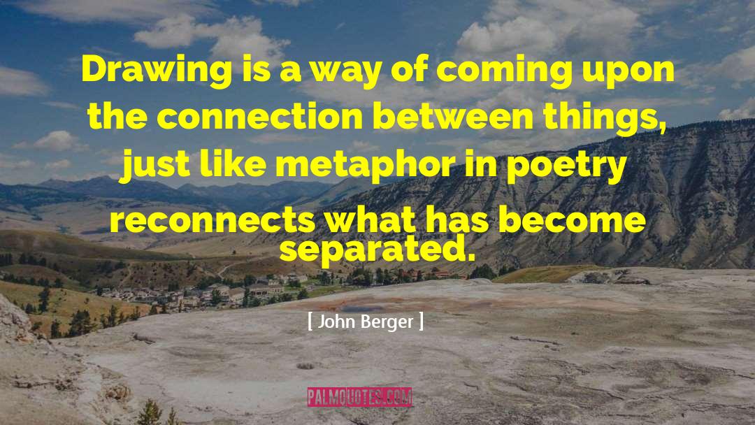 John Berger Quotes: Drawing is a way of