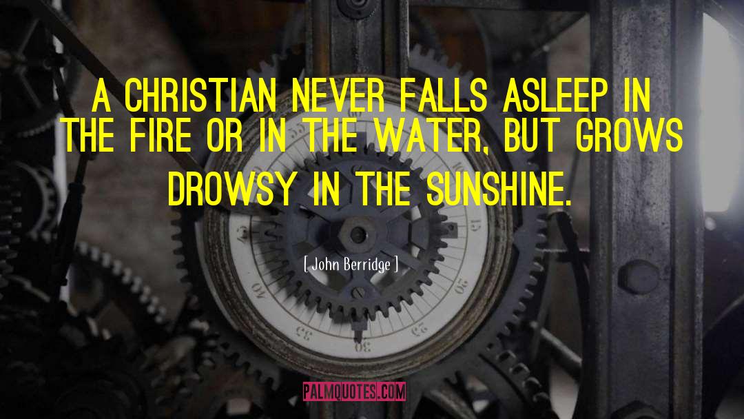 John Berridge Quotes: A Christian never falls asleep