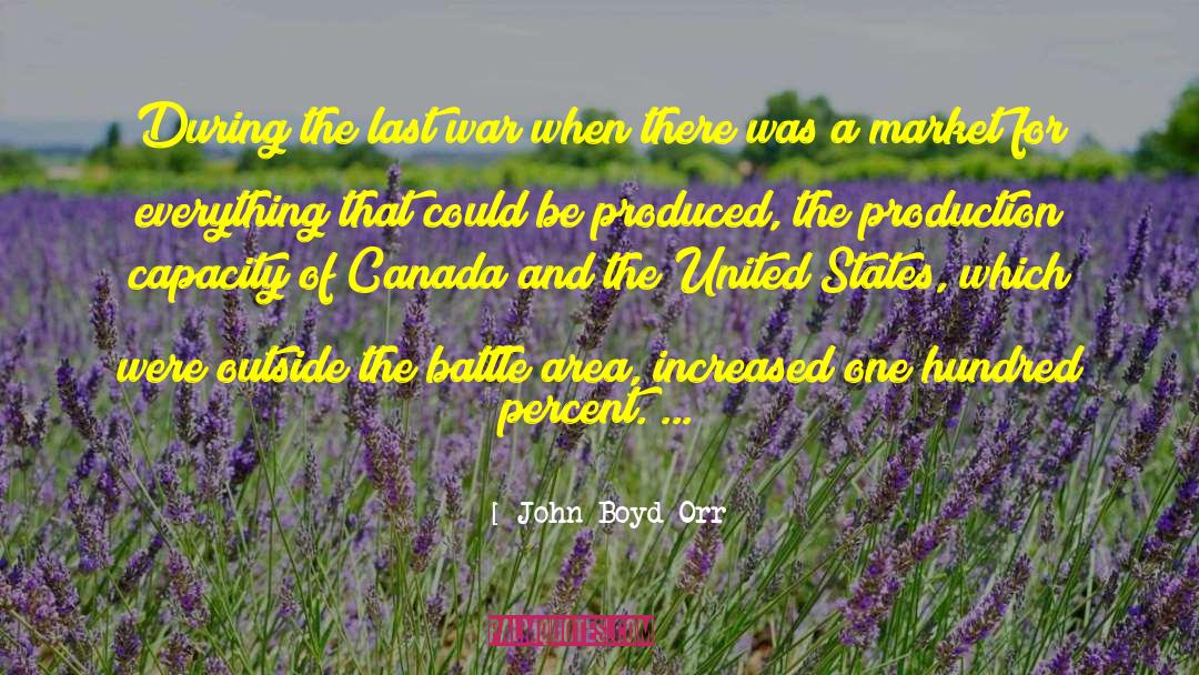 John Boyd Orr Quotes: During the last war when