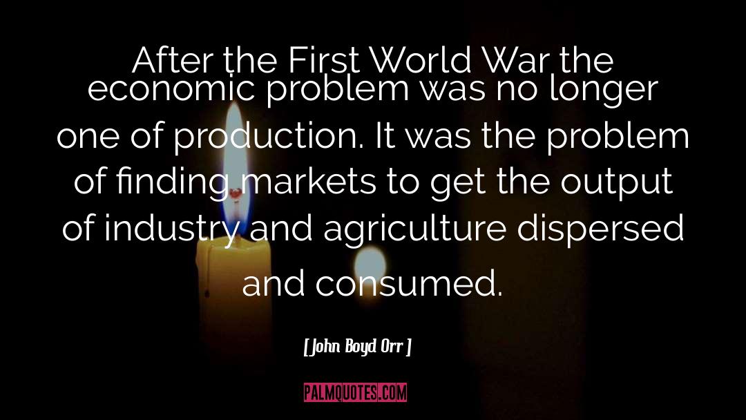 John Boyd Orr Quotes: After the First World War