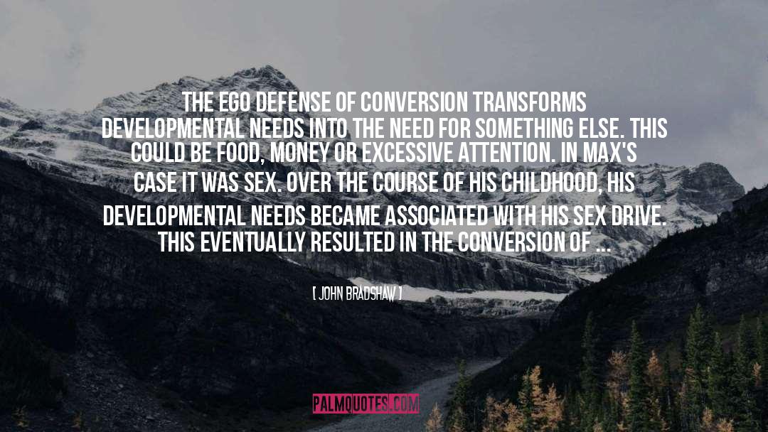 John Bradshaw Quotes: The ego defense of conversion