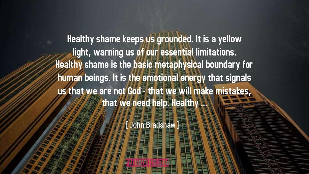 John Bradshaw Quotes: Healthy shame keeps us grounded.