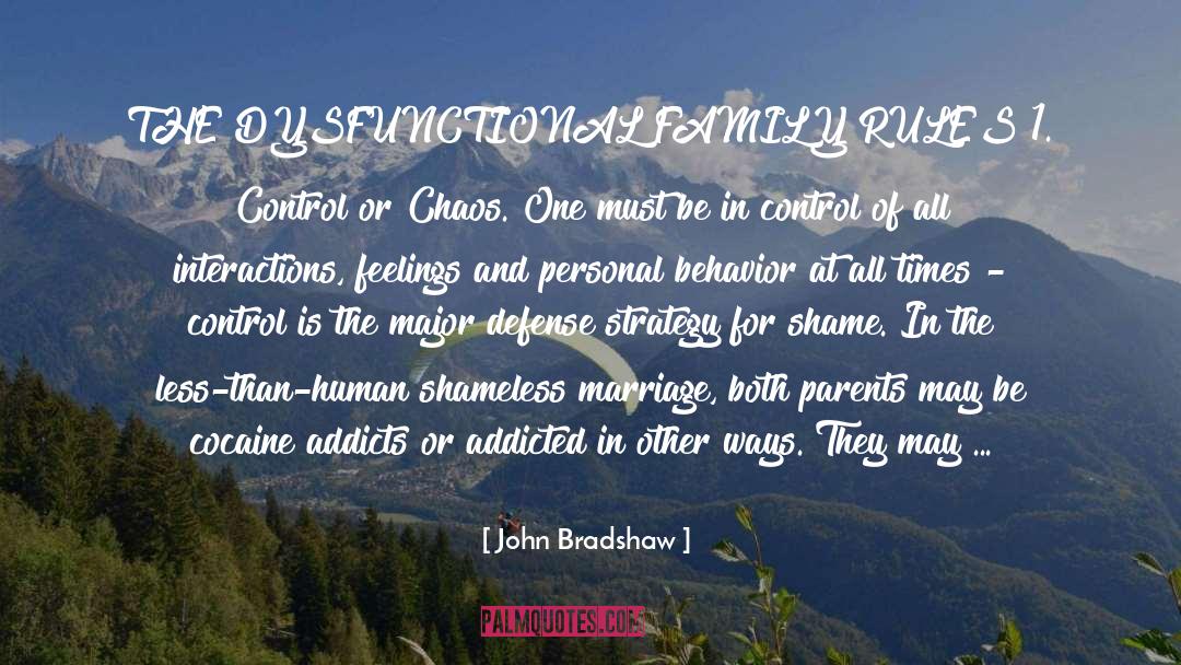 John Bradshaw Quotes: THE DYSFUNCTIONAL FAMILY RULES 1.