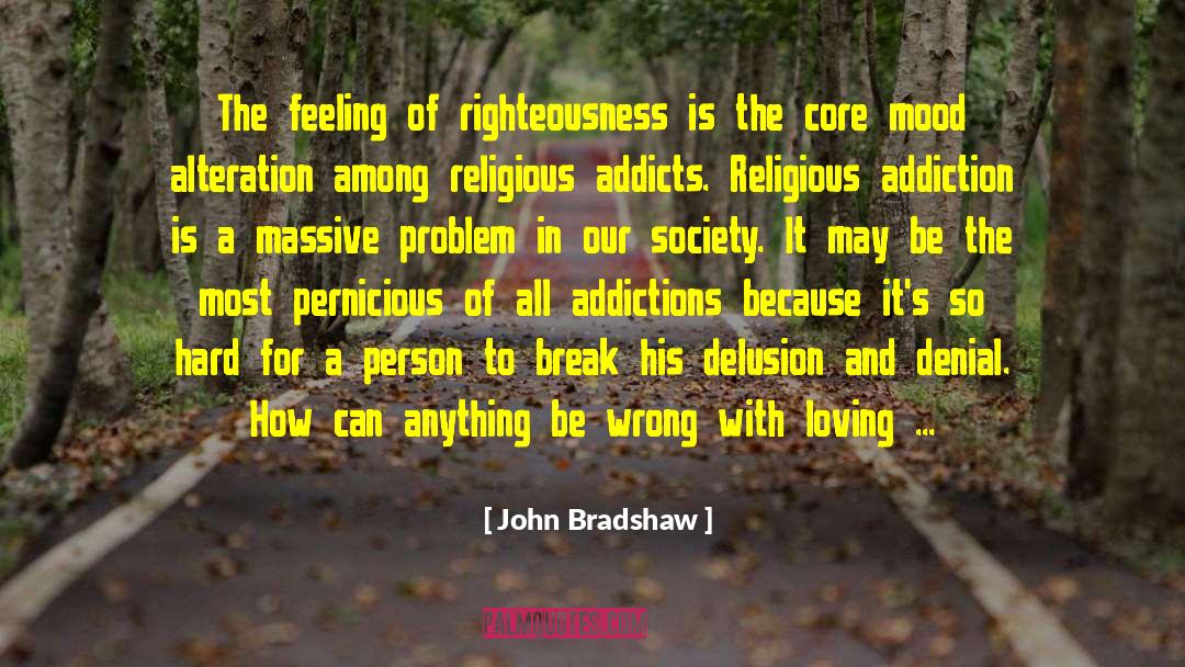 John Bradshaw Quotes: The feeling of righteousness is