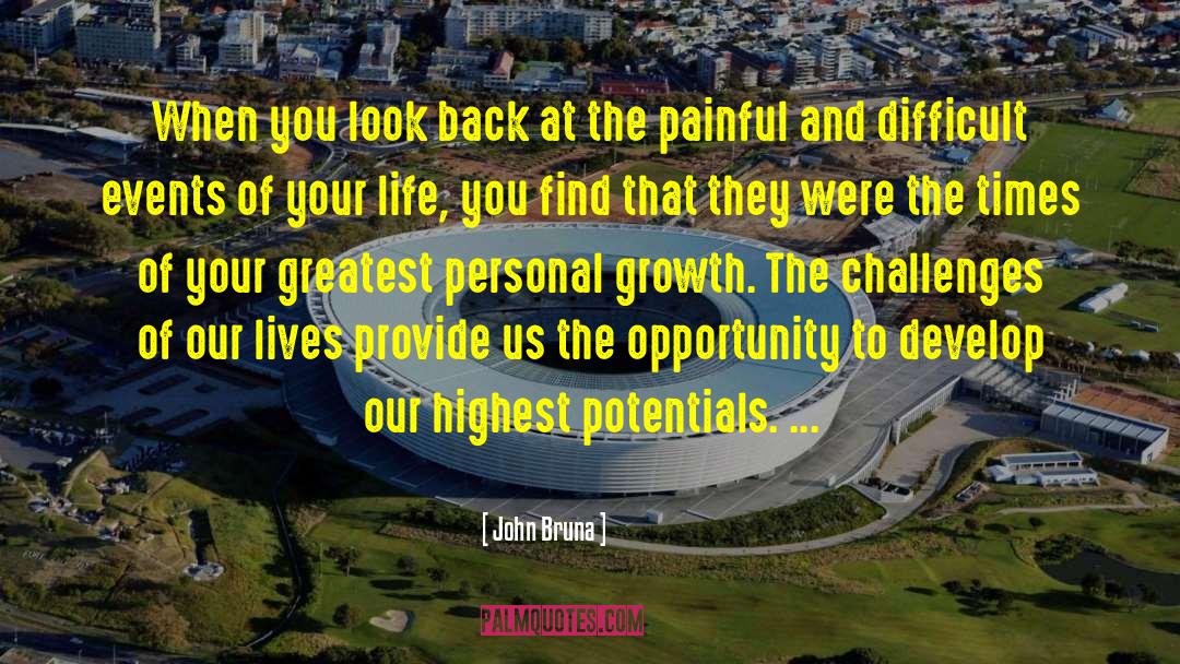 John Bruna Quotes: When you look back at