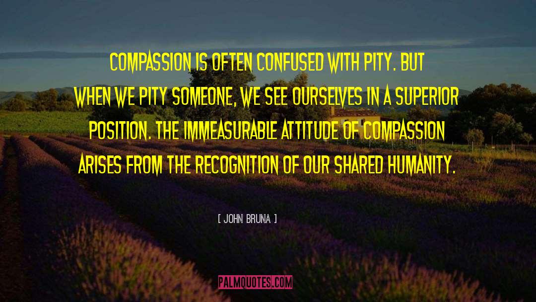 John Bruna Quotes: Compassion is often confused with