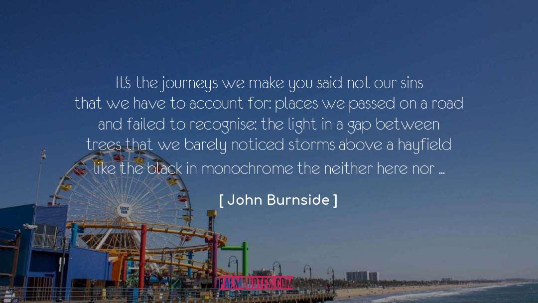 John Burnside Quotes: It's the journeys we make