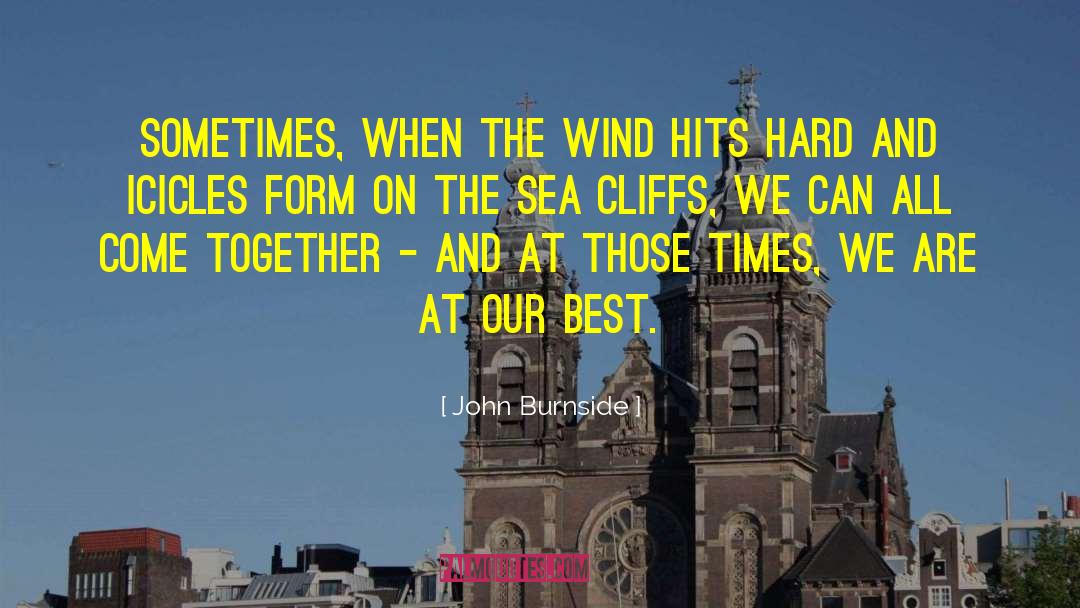 John Burnside Quotes: Sometimes, when the wind hits