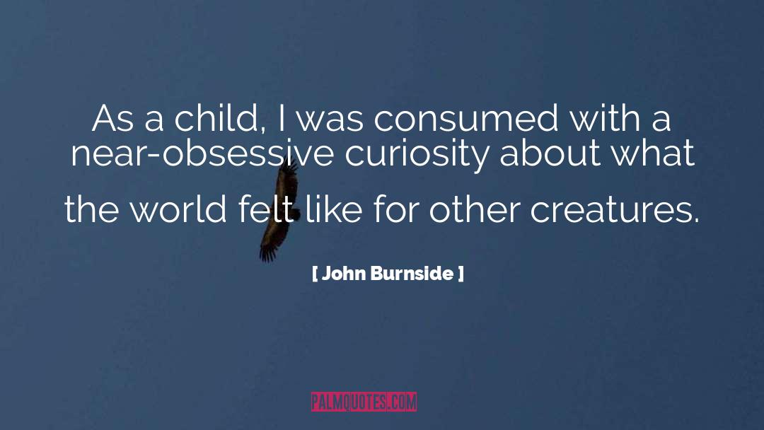 John Burnside Quotes: As a child, I was