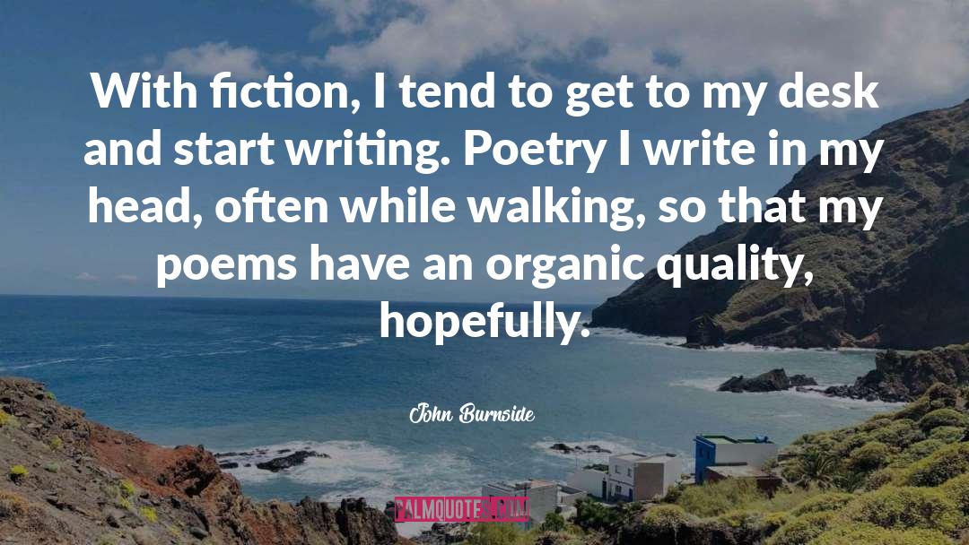 John Burnside Quotes: With fiction, I tend to