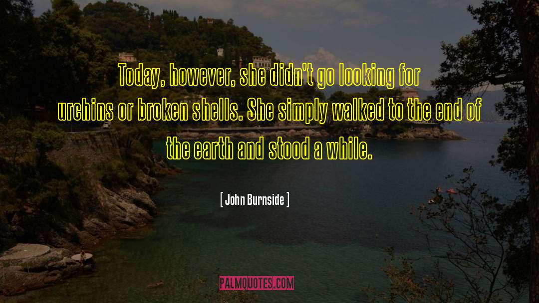 John Burnside Quotes: Today, however, she didn't go