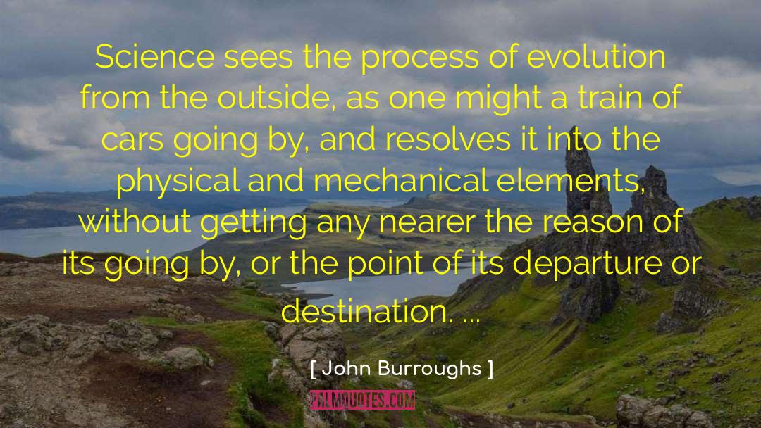 John Burroughs Quotes: Science sees the process of