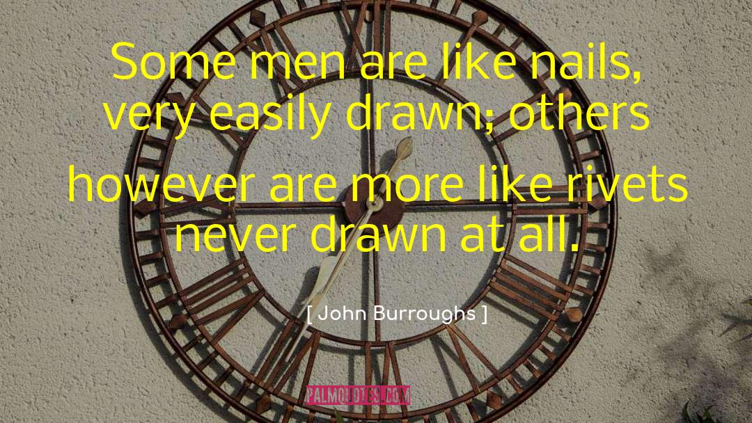 John Burroughs Quotes: Some men are like nails,