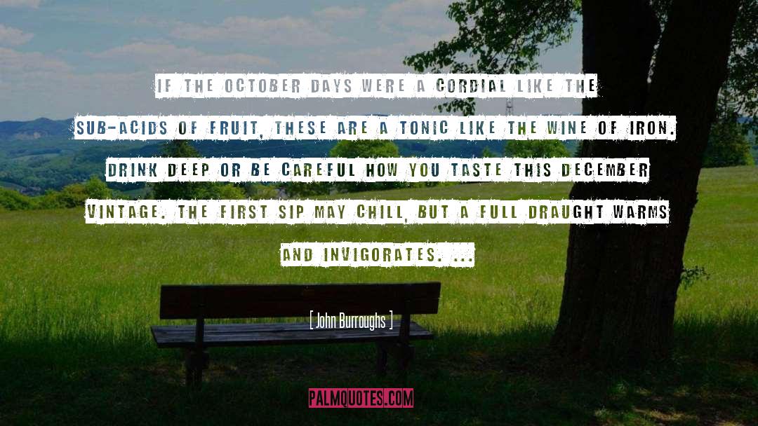 John Burroughs Quotes: If the October days were