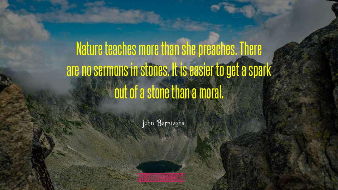 John Burroughs Quotes: Nature teaches more than she