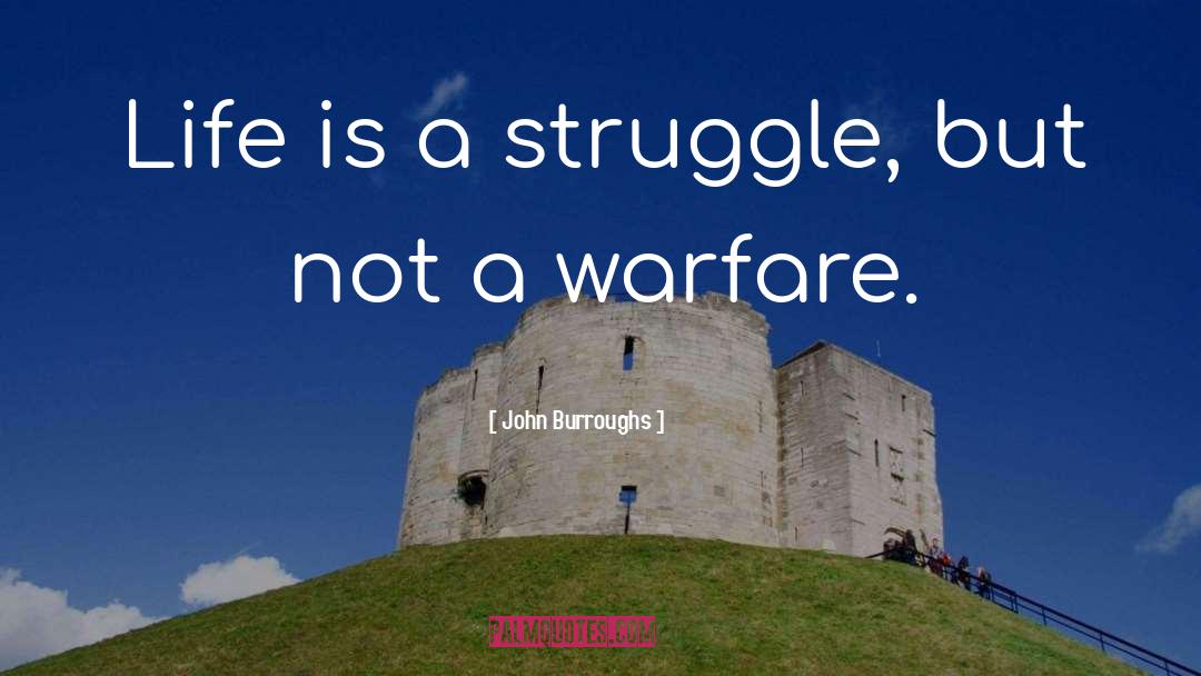 John Burroughs Quotes: Life is a struggle, but