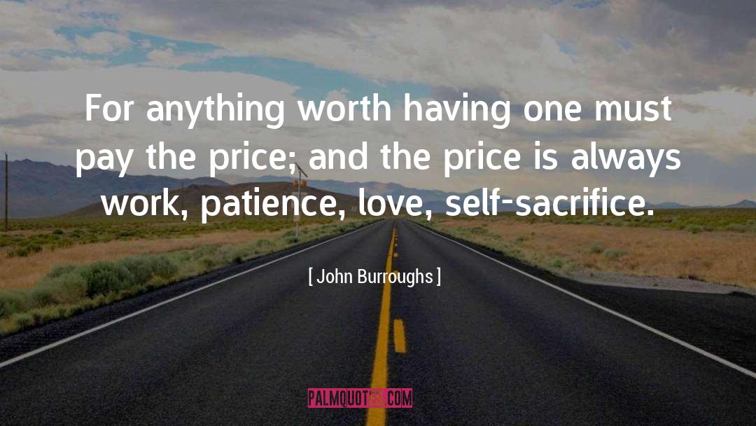 John Burroughs Quotes: For anything worth having one