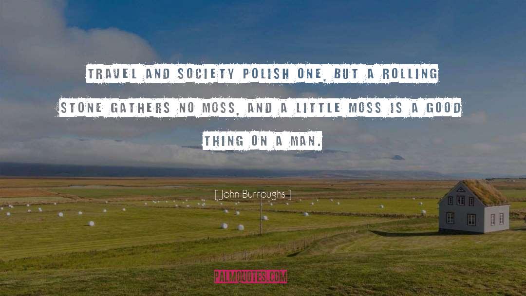 John Burroughs Quotes: Travel and society polish one,