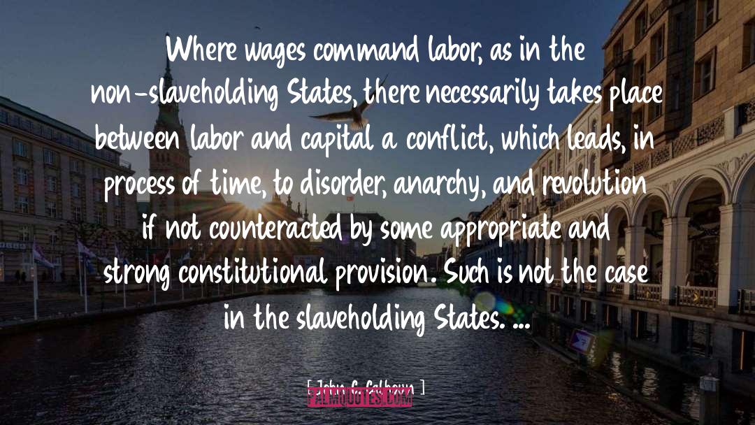 John C. Calhoun Quotes: Where wages command labor, as