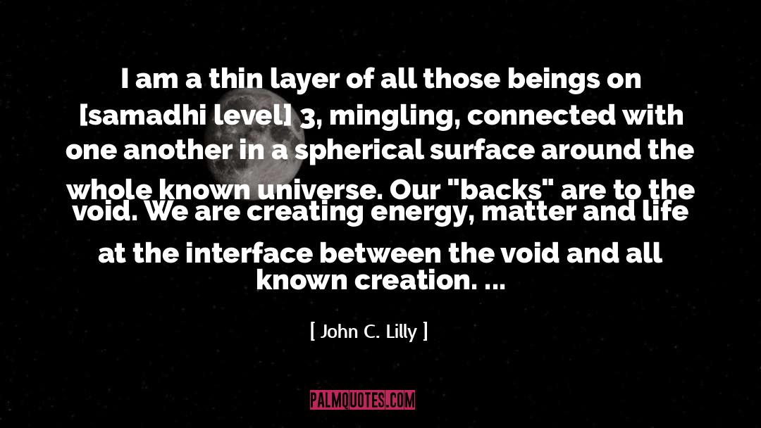 John C. Lilly Quotes: I am a thin layer