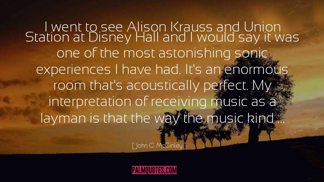 John C. McGinley Quotes: I went to see Alison