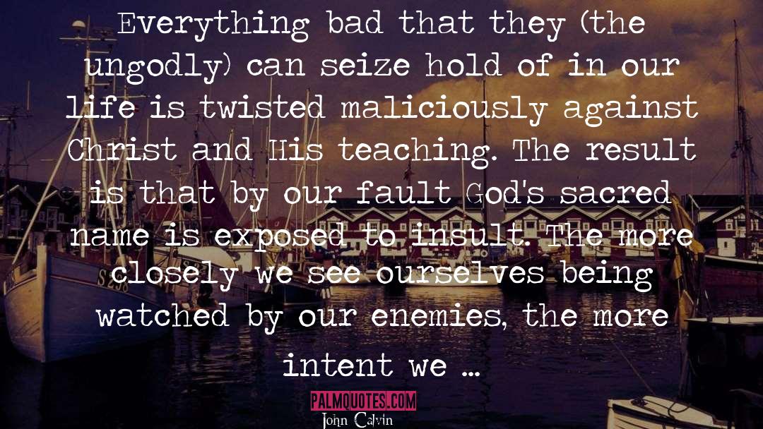 John Calvin Quotes: Everything bad that they (the