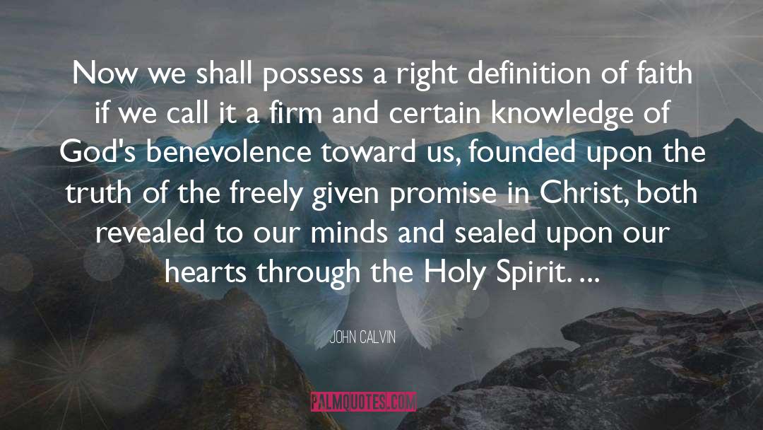 John Calvin Quotes: Now we shall possess a