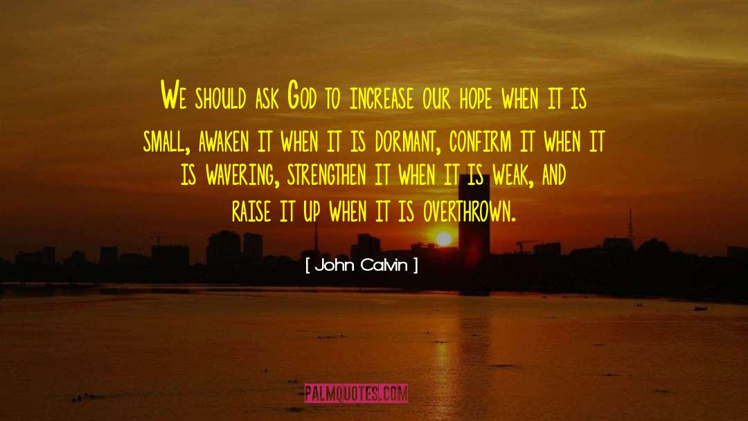 John Calvin Quotes: We should ask God to